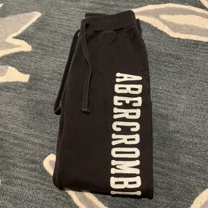 Abercrombie and Fitch sweatpants in black.